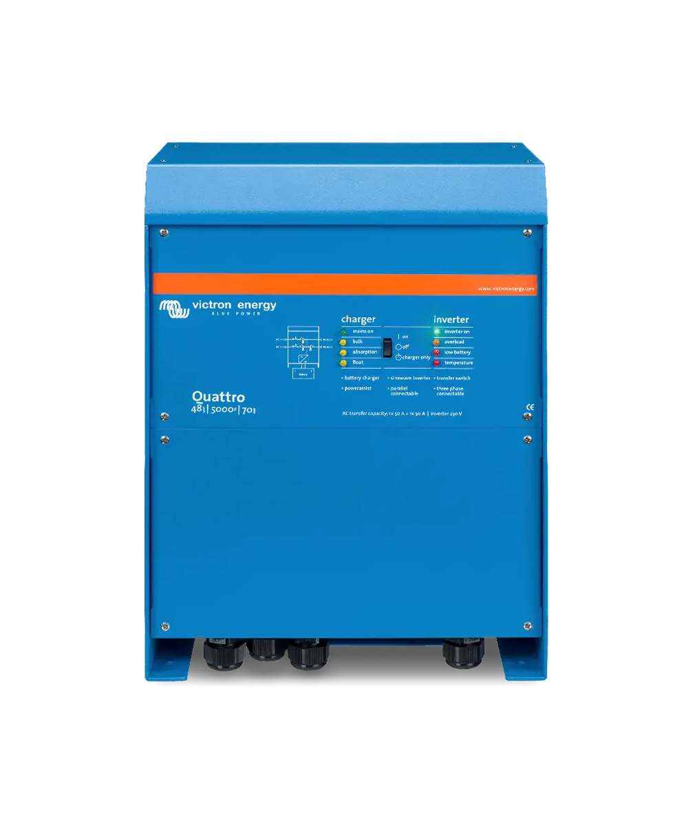 Inversor Cargador Aislado Monofásico 5kVA 24V Victron Quattro 120V 24/5000/120-100/100